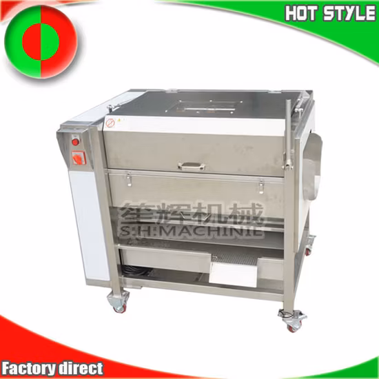 Macchina automatica per la rimozione delle squame di pesce Pelapatate per manioca Macchina per la pulizia dello zenzero con coperchio Lavatrice arancione Pelapatate